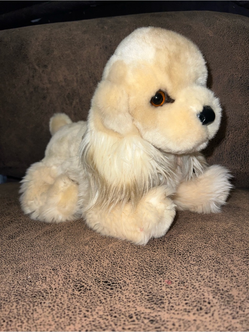 RARE Douglas White Chocolate Cocker Spaniel #1992 Retired 2016 Plush Dog 12”